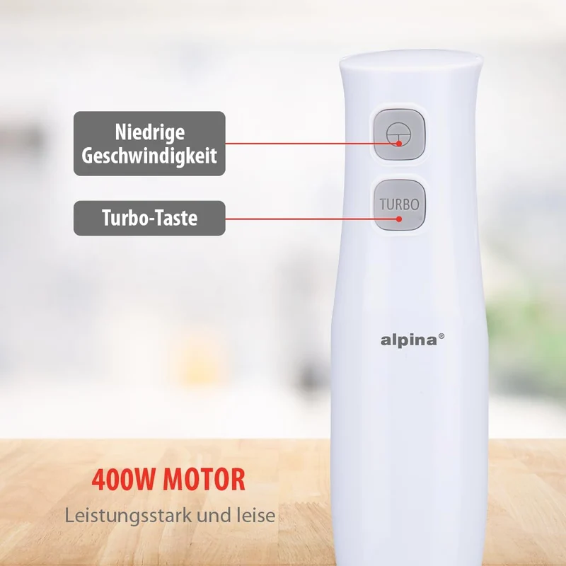 Stabmixer Set 400W Blender Mixer mit Zerkleinerer