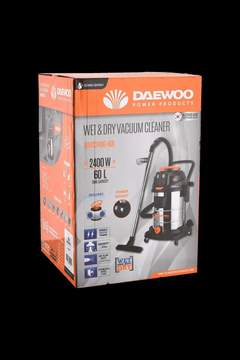 DAEWOO 2400W - 60L Nass- & Trockensauger Staubsauger Profi Sauger