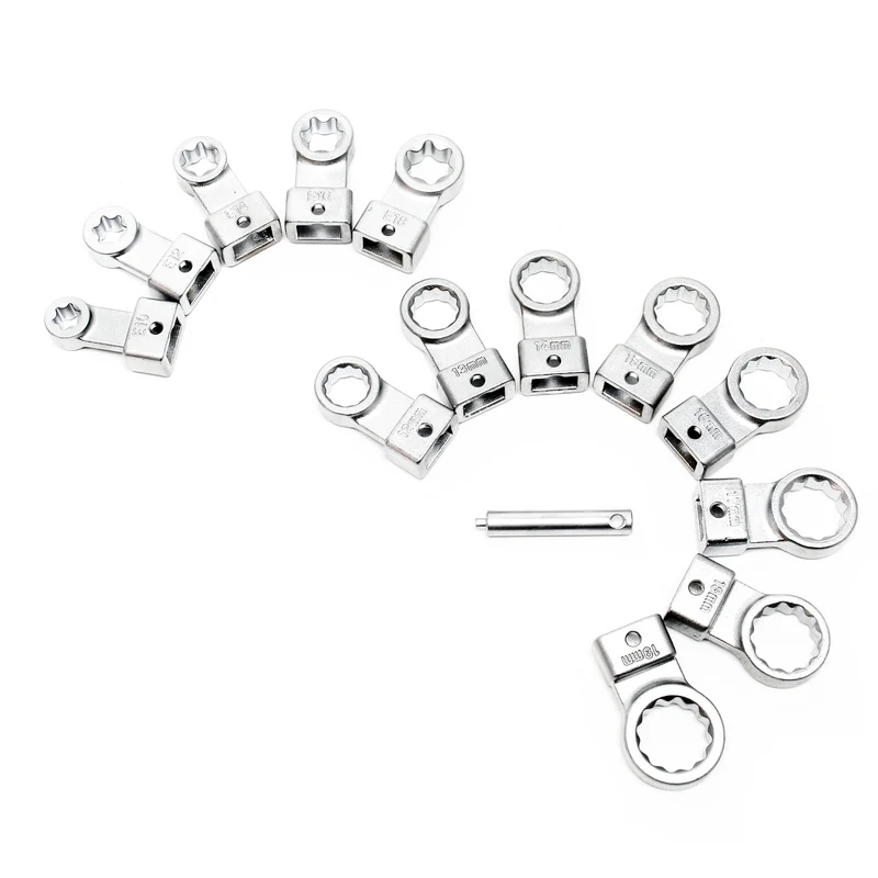 Spannrollenschlüssel Satz Zwölfkant 12-19 mm E-Profil 15 tlg.