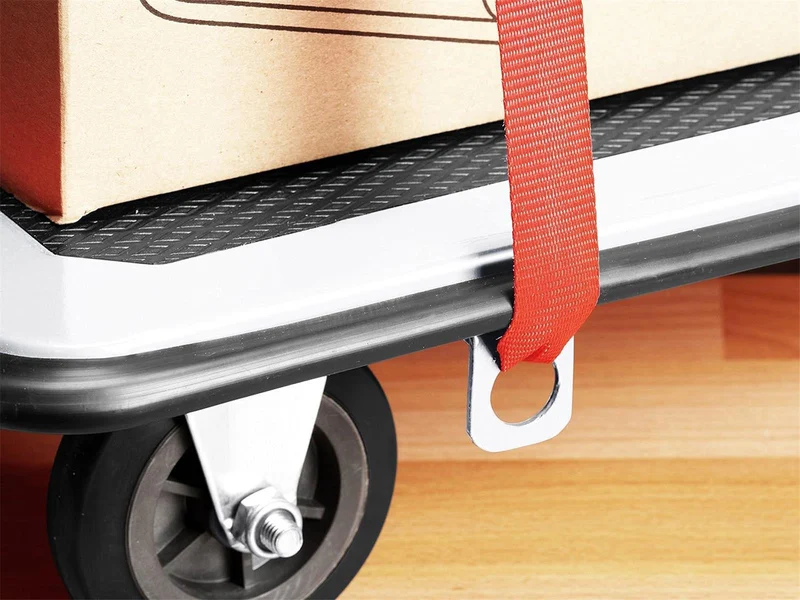 Meister Plattformwagen - Klappbar - Bis 300 kg Tragkraft - Feststellbremse / Transporthilfe mit Lenkrollen / Paketwagen mit Antirutsch-Beschichtung / Klappwagen aus Stahl / 8985540