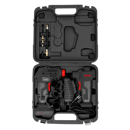 Rowi Akku Kompressor und Luftpumpe 16V 1.5Ah Set 14 tlg
