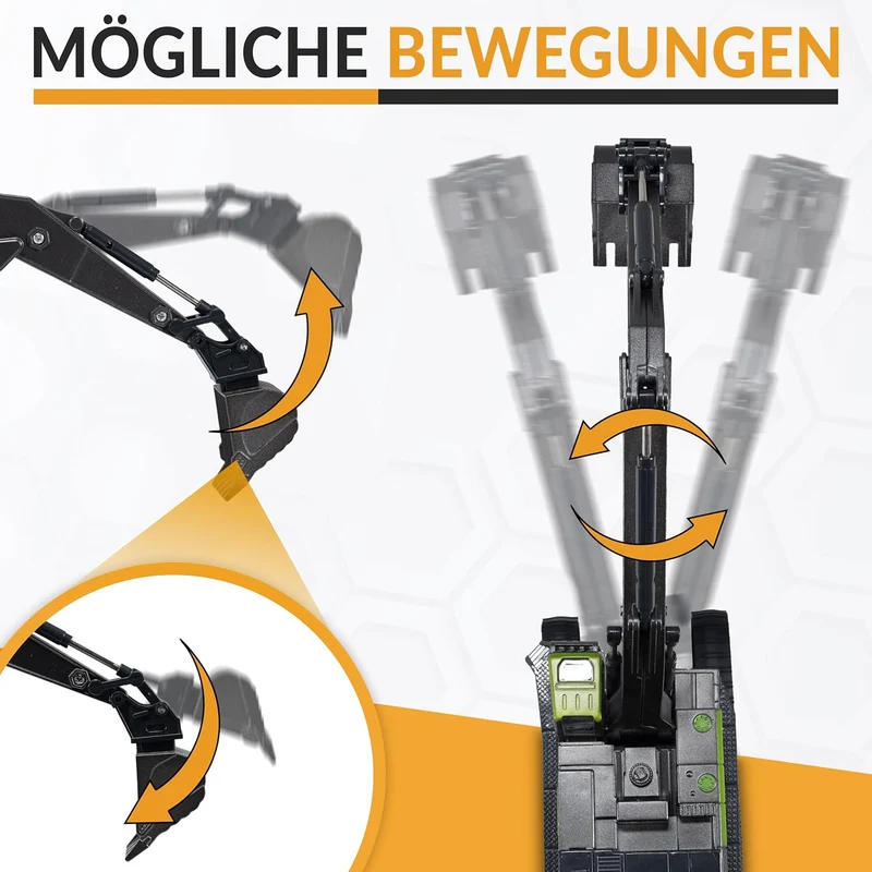 Spielzeug Baustellenfahrzeug aus Metall Bagger Raupenbagger