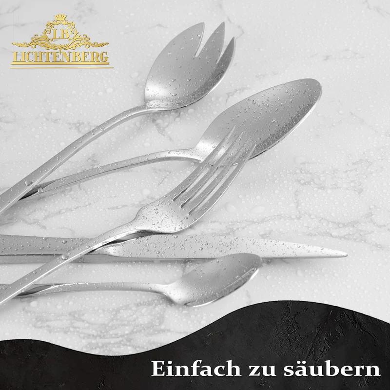 LB Besteck Set 72teilig 18/10 Edelstahl für 12 Personen