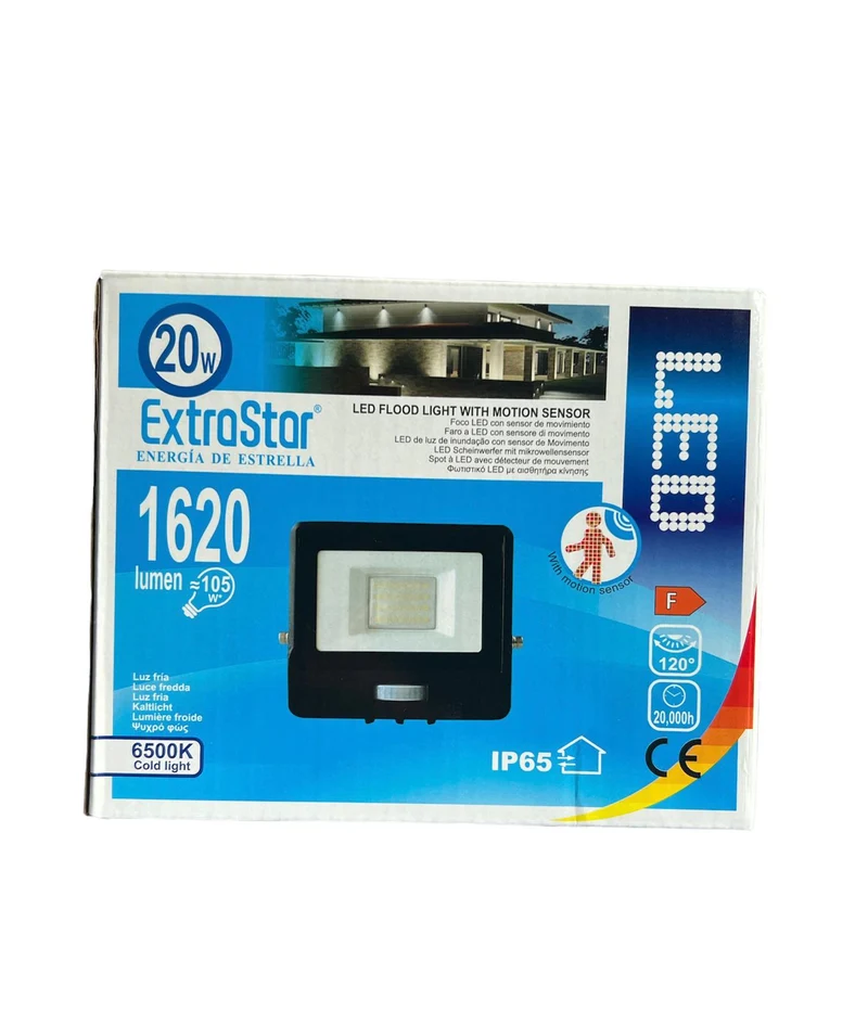 ExtraStar LED- Scheinwerfer 20W 6500 K mit Sensor