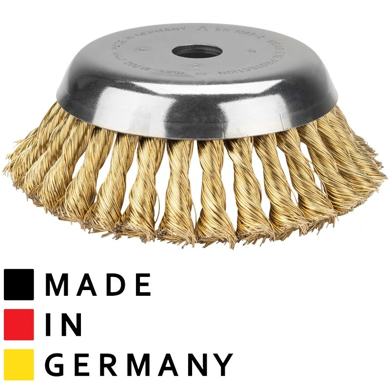 GRANIT Premium Kegelbürste vermessingt passend für Freischneider, Motor- und Akkusensen Bohrung-Ø (mm) 25,4