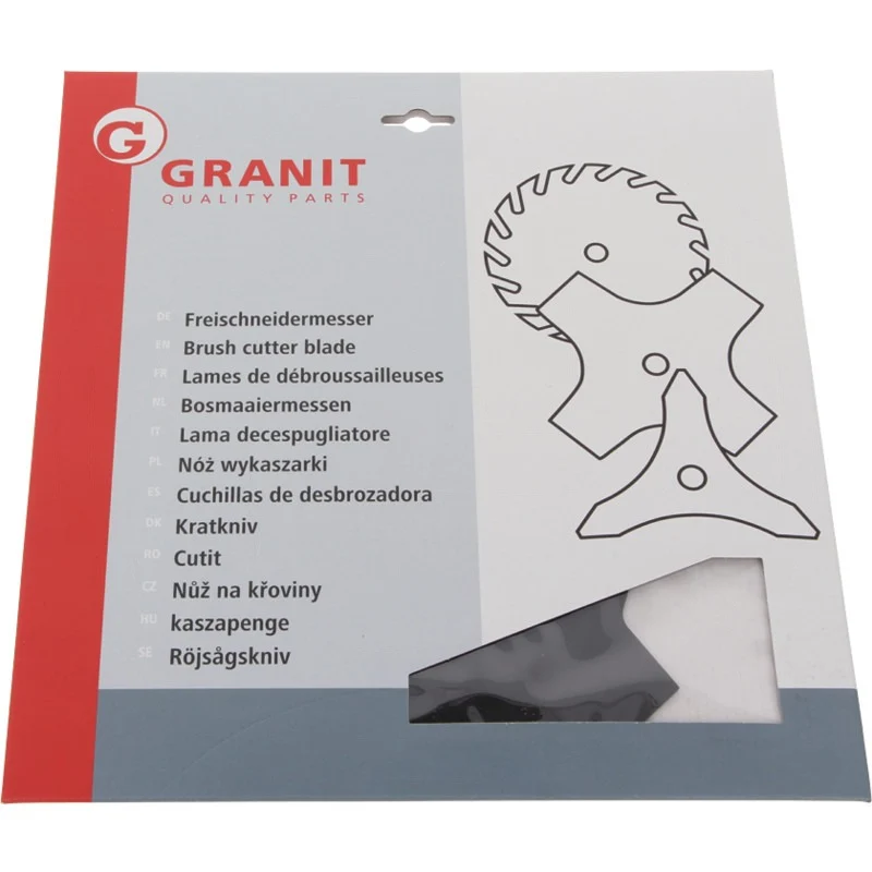 GRANIT 4-Zahn Grasschneidemesser Zentralbohrung (mm) 20