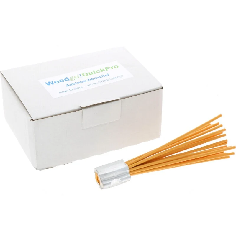 VPE12 Wildkrautsteckbüschelsatz Kunststoff passend für WeedgoQuickPro Wildkrautbürste (11312814) – 147 mm
