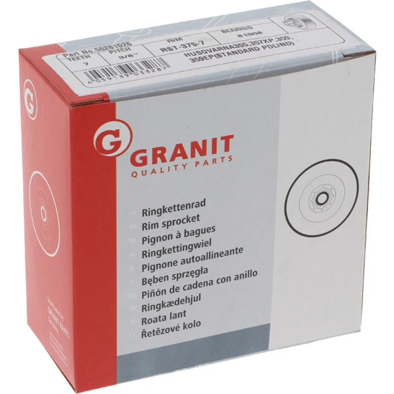 GRANIT ENDURANCE CUT Ringkettenrad 3/8" 7Z – 503 93 48-71 Gewicht 170 g