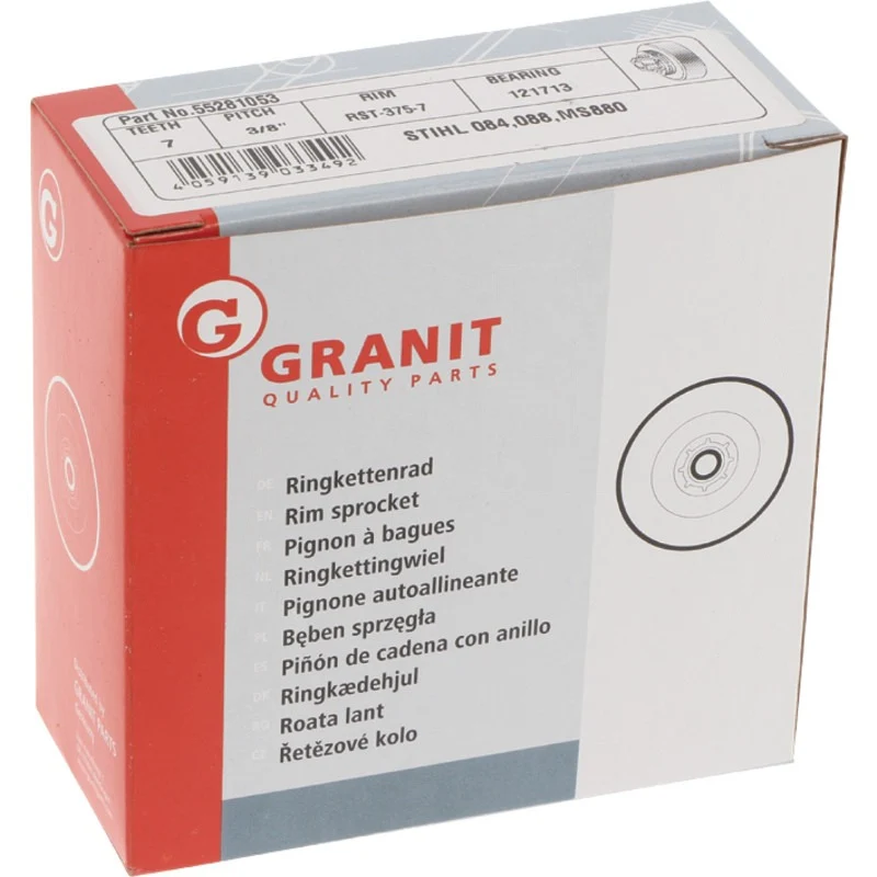 GRANIT ENDURANCE Cut Ringkettenrad 3/8" 7Z – 1124 007 1025